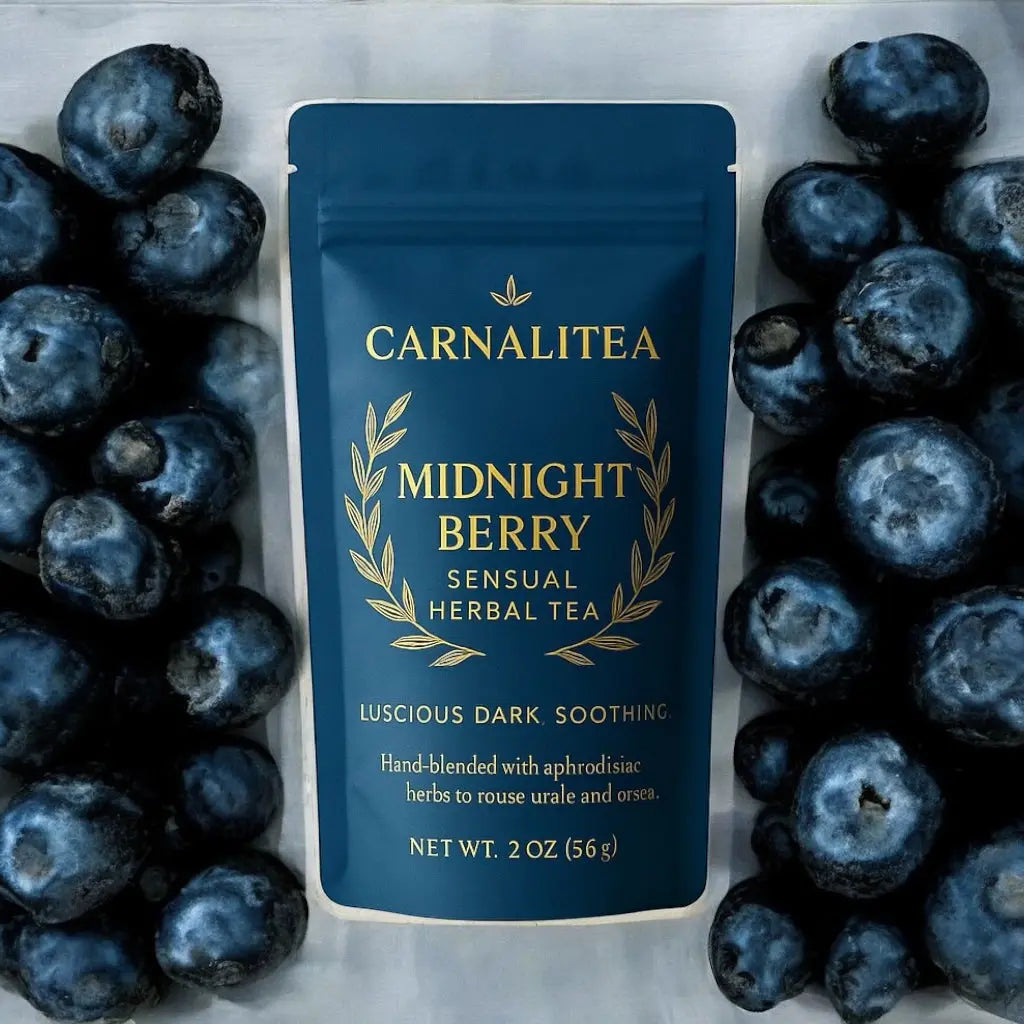 Midnight Berry Tea with blueberries